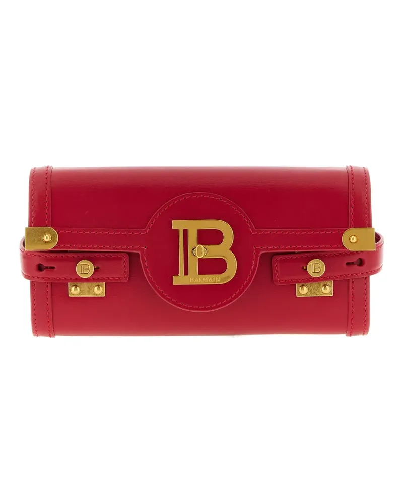 Balmain B-Buzz logo-plaque clutch - Rot Rot