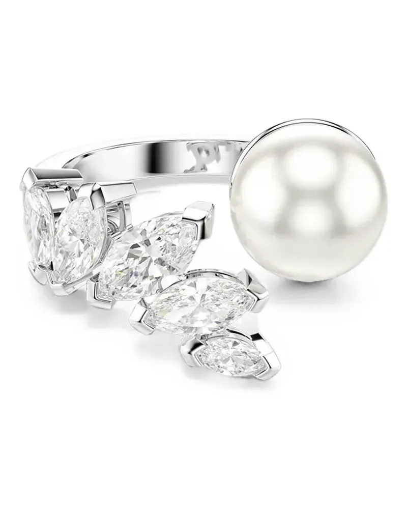 Swarovski Mesmera crystal-embellished pearl ring - Silber Silber