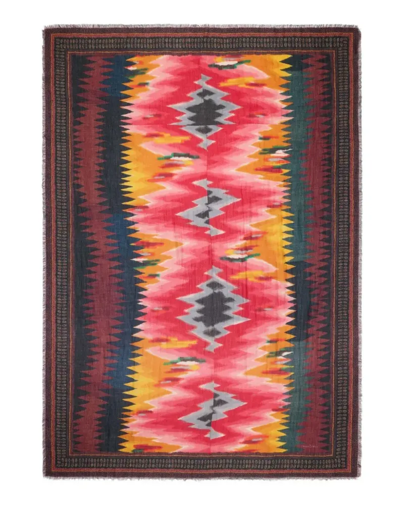 Pierre-Louis Mascia Euclidex Schal mit Ikat-Print - Rot Rot