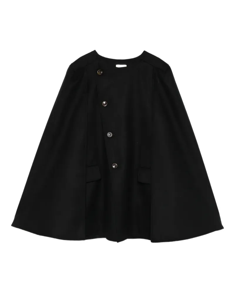 The Garment Balli Wollcape mit Knöpfen - Schwarz Schwarz