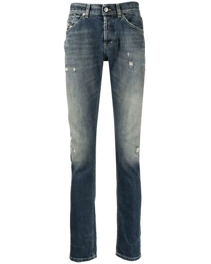 Dondup Ausgeblichene Slim-Fit-Jeans - Blau Blau
