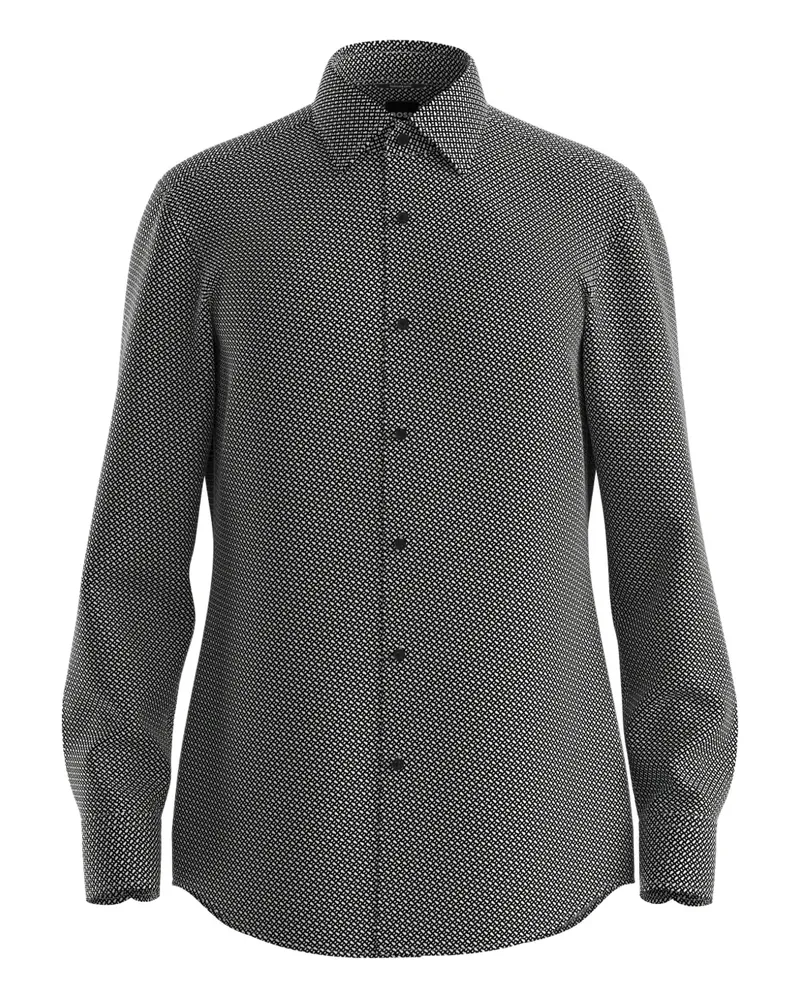 HUGO BOSS Gemustertes Hemd - Schwarz Schwarz