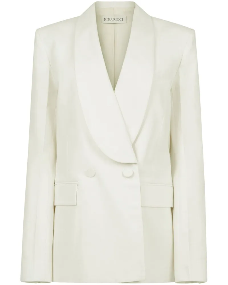 Nina Ricci Doppelreihiges Sakko - Weiß Weiß