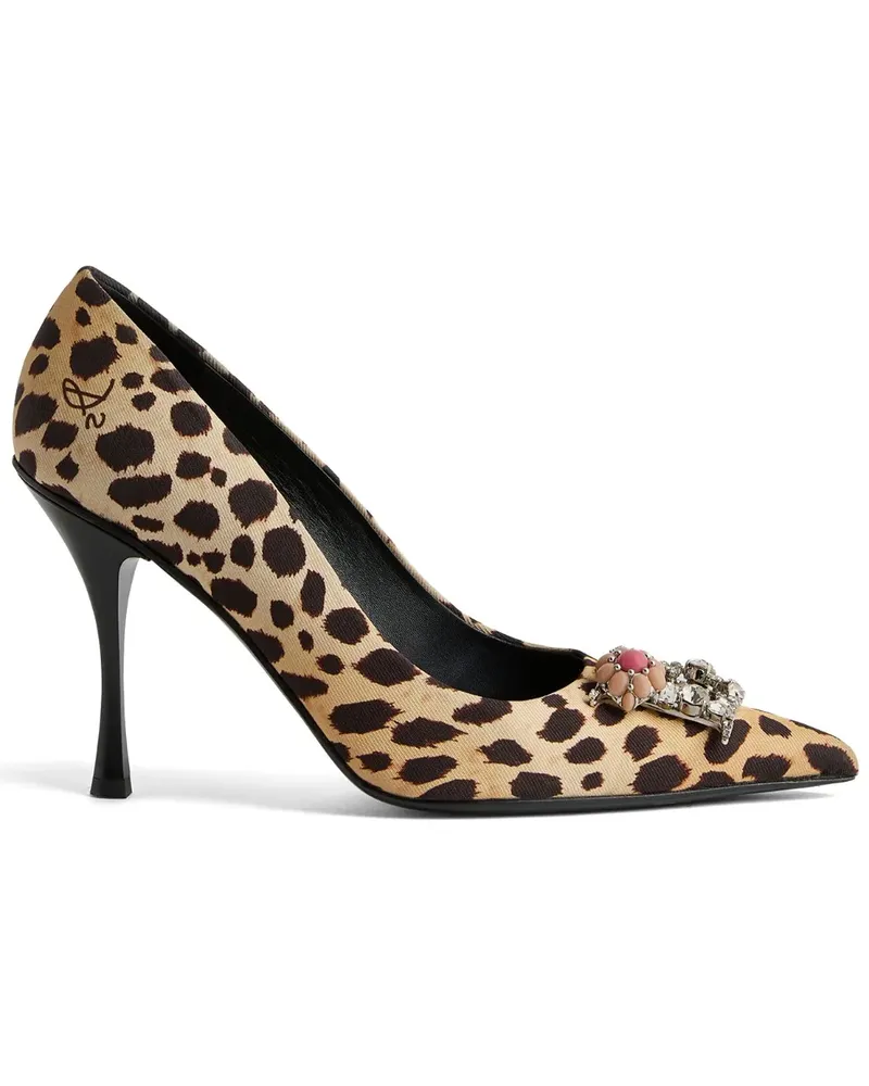 Dsquared2 Pumps mit Leoparden-Print - Schwarz Schwarz