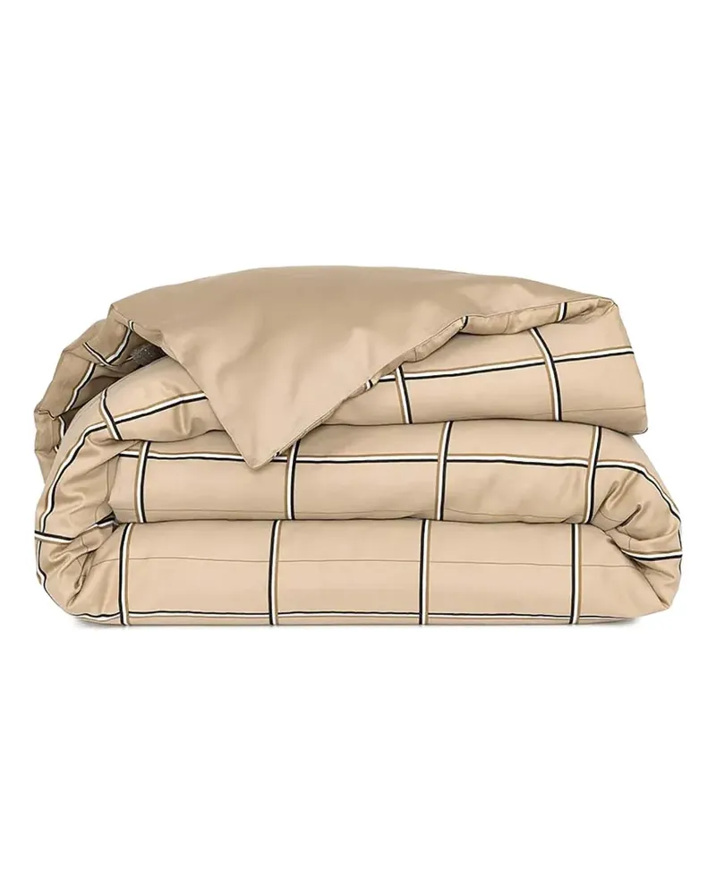 HUGO BOSS Bettbezug mit Gittermuster - Nude Nude