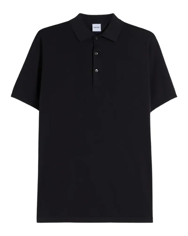 ASPESI fine-knit polo shirt - Blau Blau