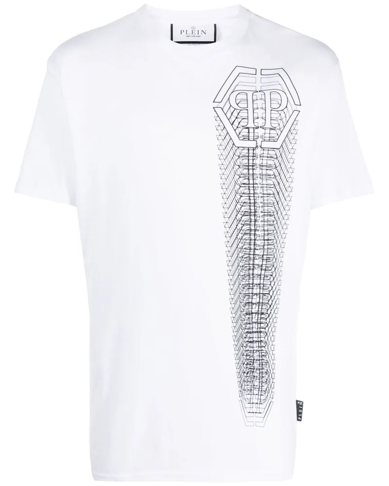 Philipp Plein T-Shirt mit Rundhalsausschnitt - Weiß Weiß