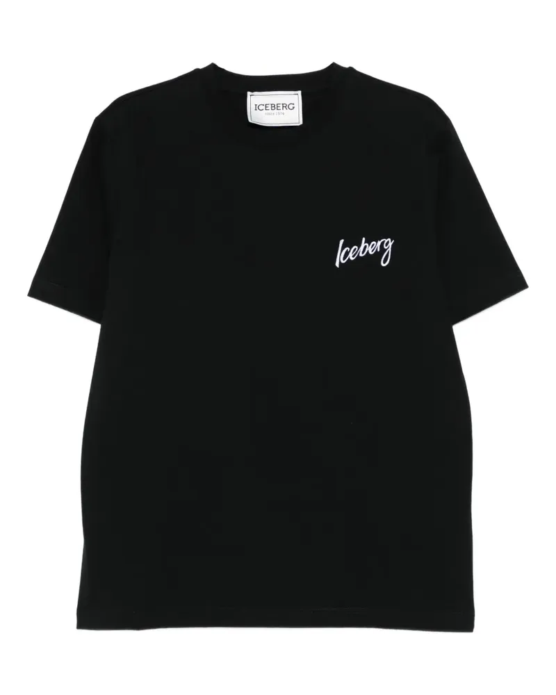 Iceberg T-Shirt mit rundem Ausschnitt - Schwarz Schwarz