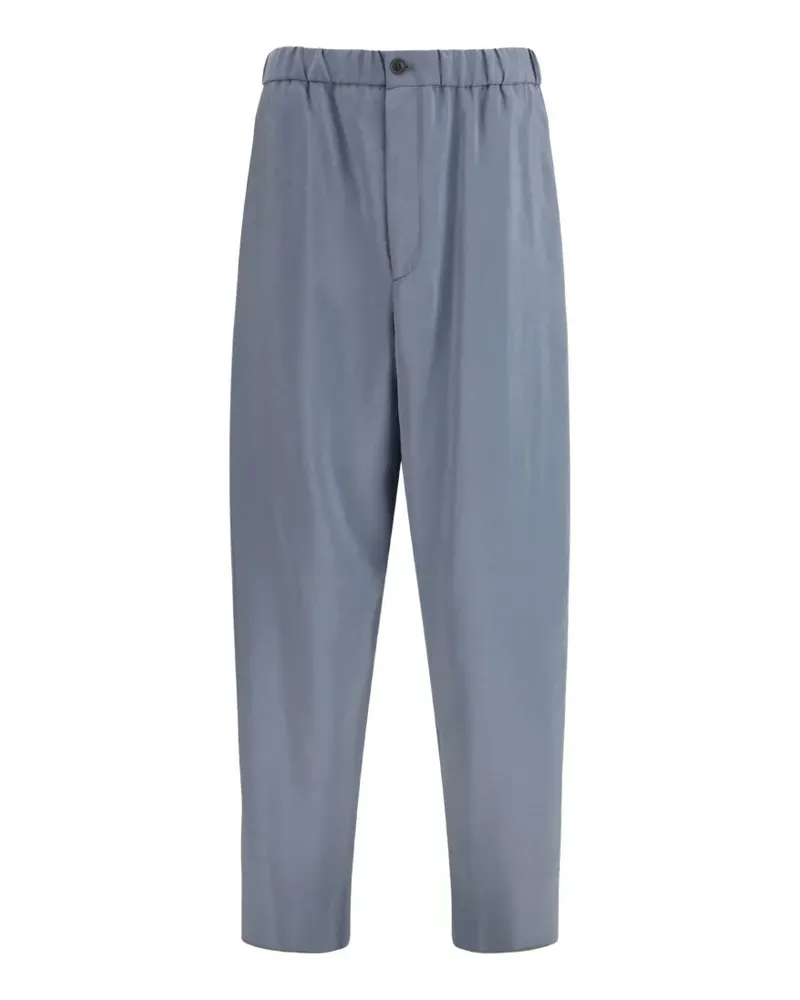 Giorgio Armani wide-leg elasticated tailored trousers - Grau Grau
