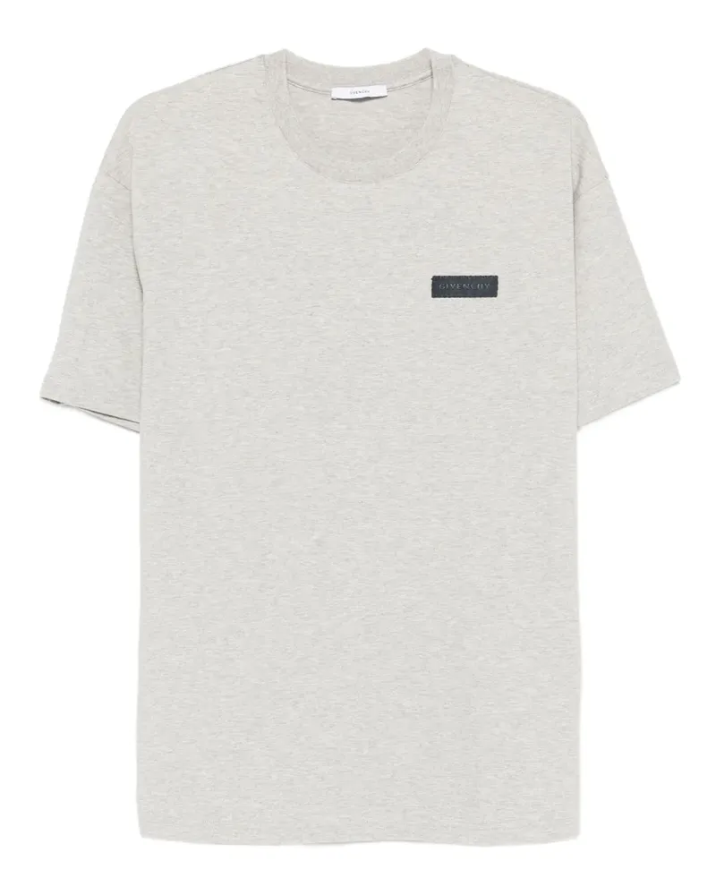 Givenchy T-Shirt mit Logo-Schild - Grau Grau