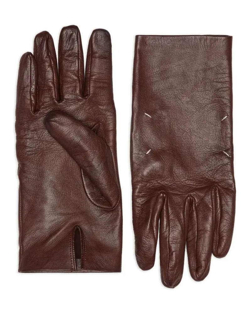 Maison Margiela Handschuhe aus Leder - Braun Braun