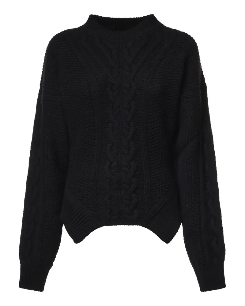 Dondup Pullover mit Zopfmuster - Schwarz Schwarz