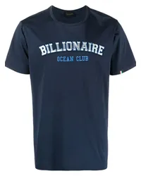 Billionaire T-Shirt mit Logo-Print Blau