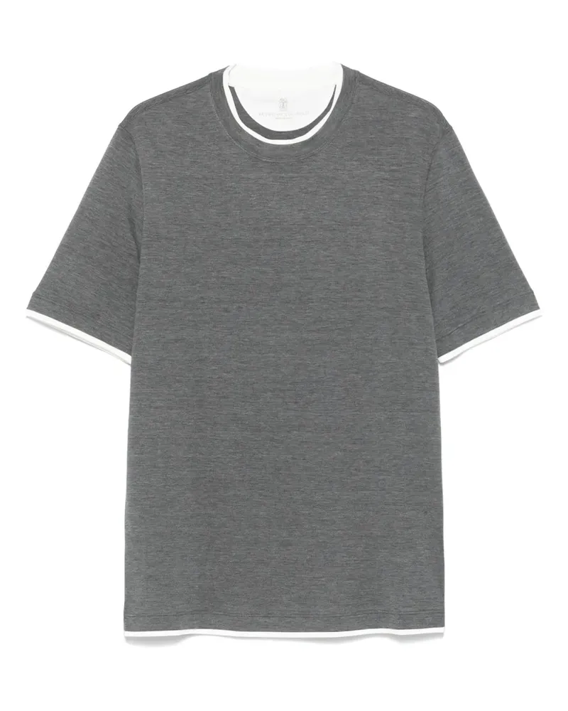 Brunello Cucinelli Klassisches T-Shirt - Grau Grau