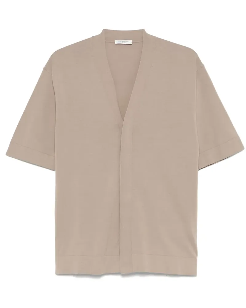 Paolo Pecora Milano Kurzärmeliger Cardigan - Nude Nude