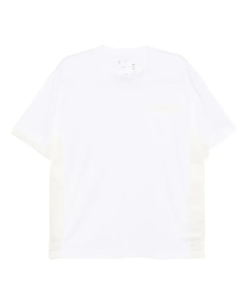 Sacai T-Shirt mit Einsätzen - Weiß Weiß