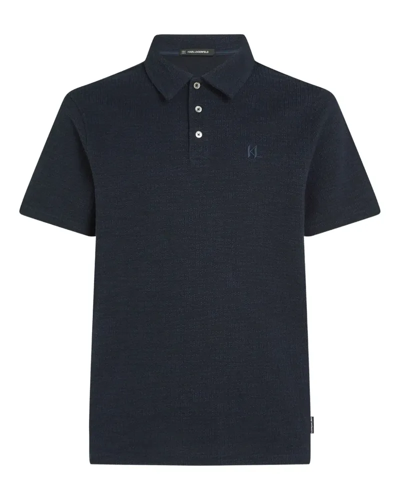 Karl Lagerfeld Poloshirt mit kurzen Ärmeln - Blau Blau