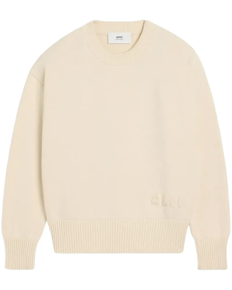 AMI Paris Pullover mit Logo-Stickerei - Nude Nude