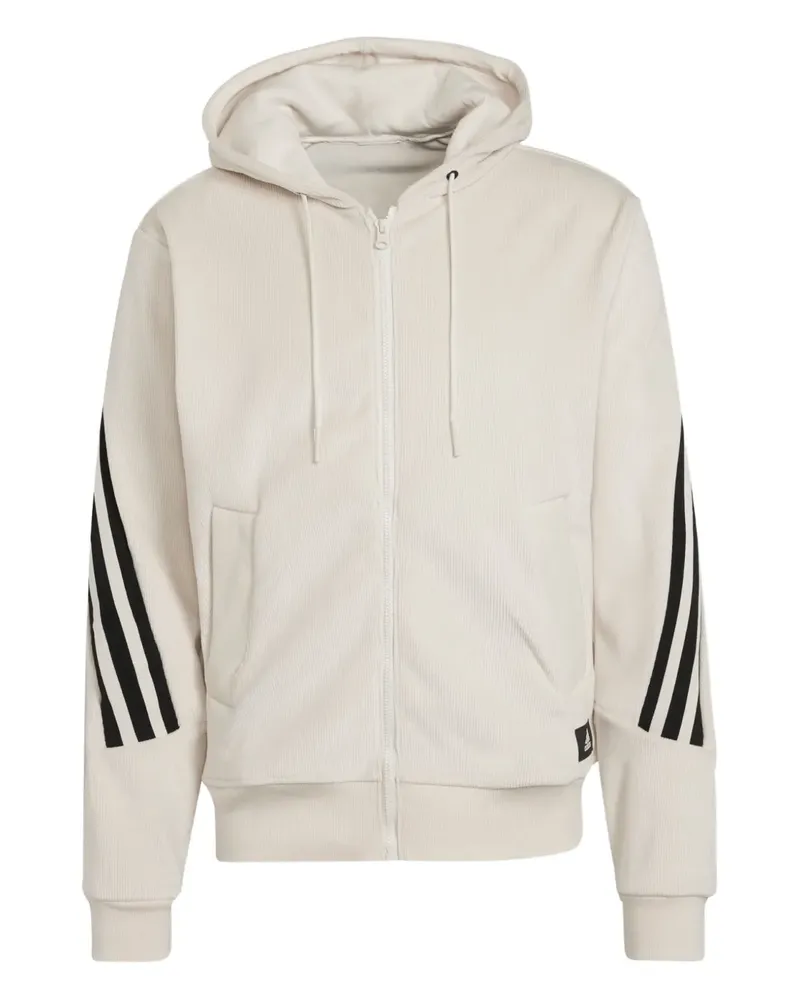 adidas Kapuzenjacke mit geripptem Einsatz - Nude Nude