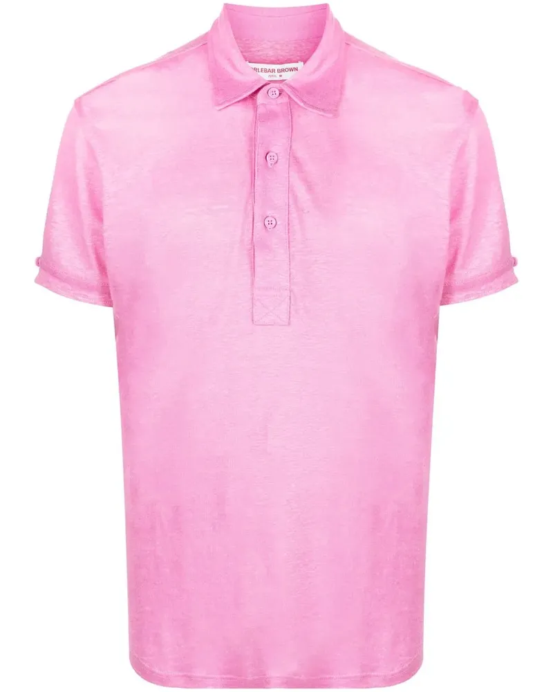 Orlebar Brown Poloshirt mit Knopfleiste - Rosa Rosa