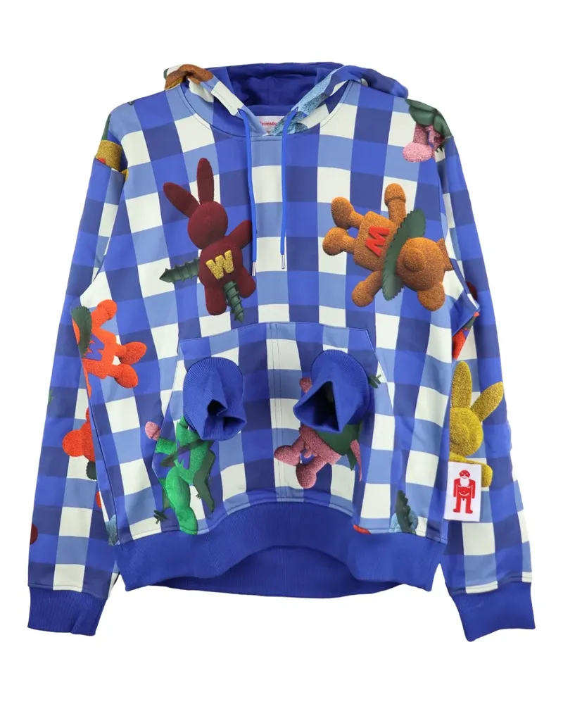 Walter van Beirendonck Hoodie mit Print - Blau Blau