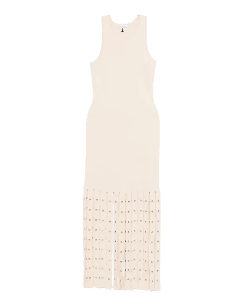 Patrizia Pepe fringes knit midi dress - Nude Nude