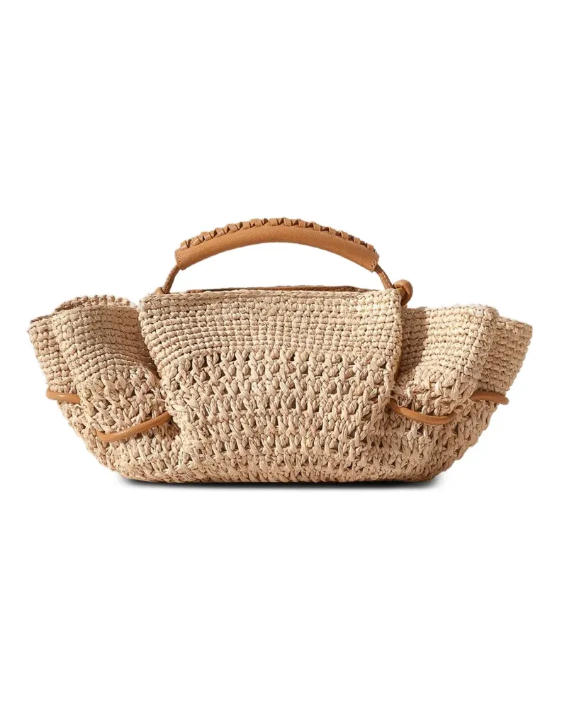 HEREU Gehäkelter Arta Tote Bag aus Raffiabast - Nude Nude