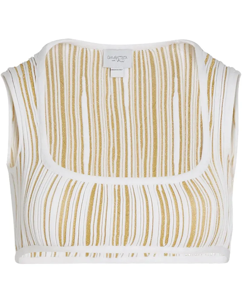Giambattista Valli Gestreiftes Top - Weiß Weiß