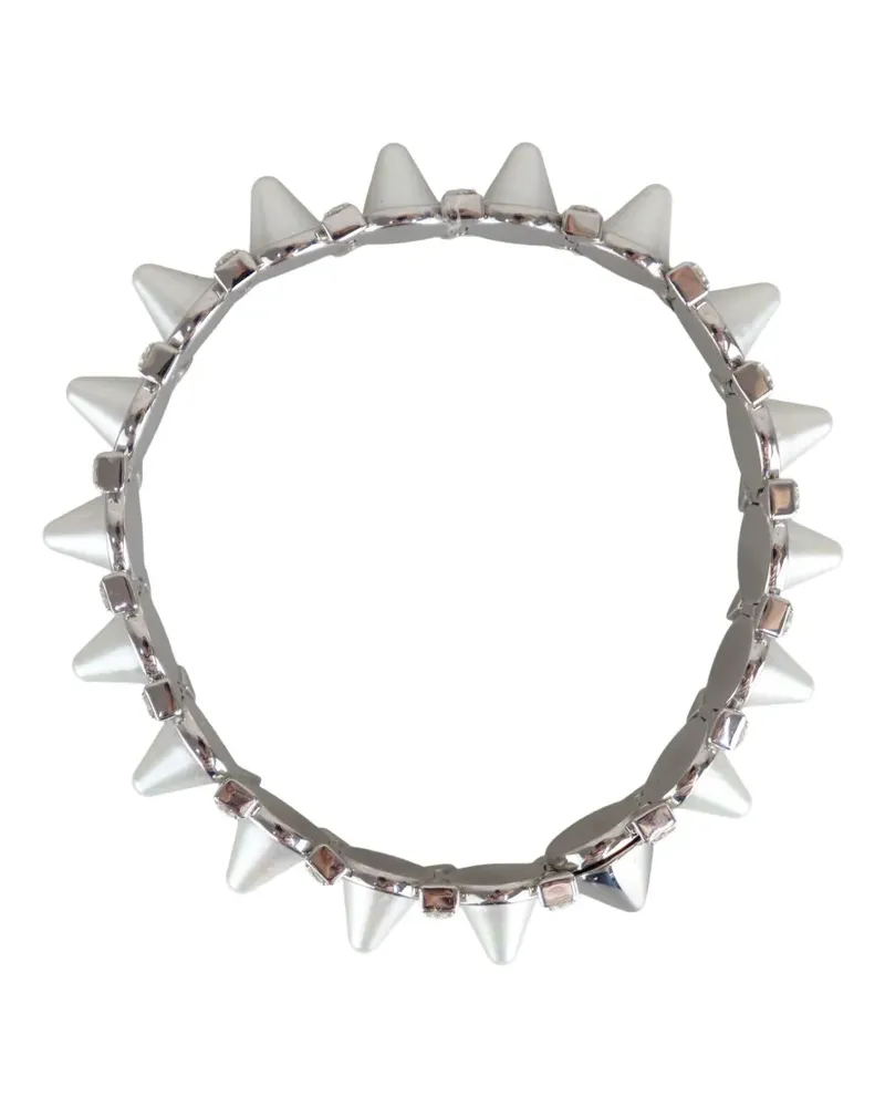 AMBUSH Pearl Spike Armband - Silber Silber