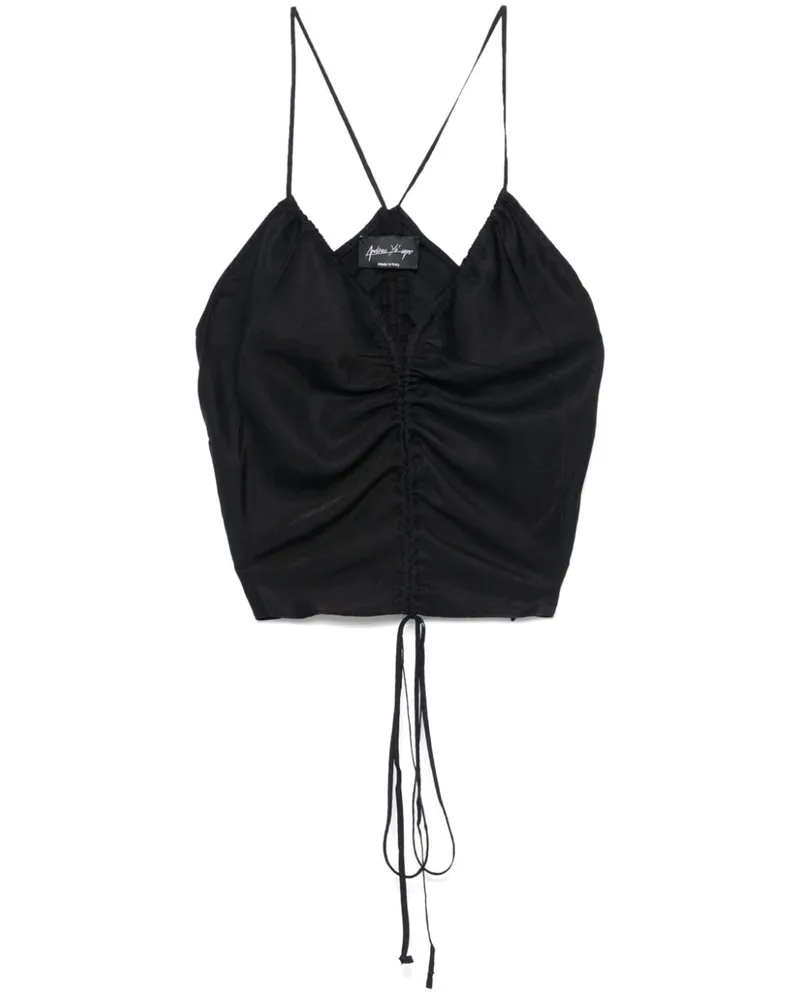 Andrea Ya'aqov Tanktop mit Kordelzug - Schwarz Schwarz