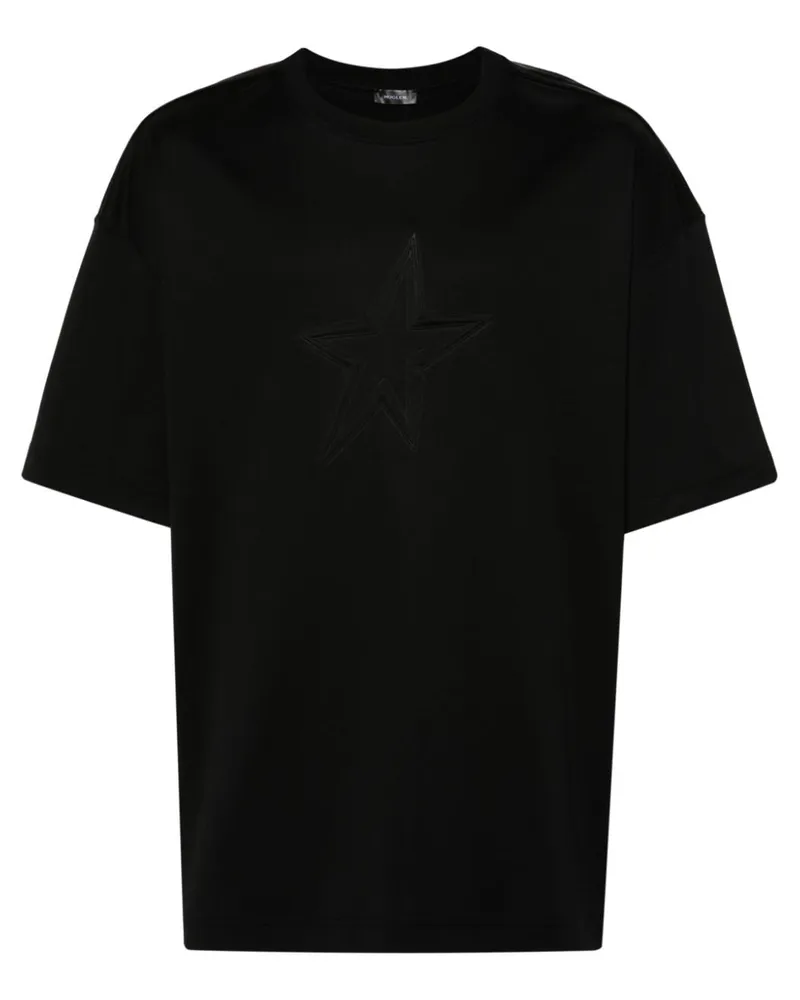 Thierry Mugler T-Shirt mit Sternprägung - Schwarz Schwarz
