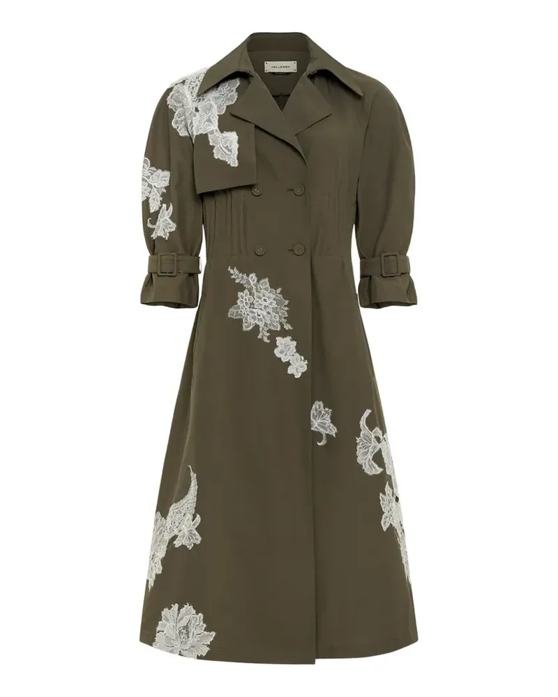 Hellessy Rowan Trenchcoat aus Spitze - Grün Grün