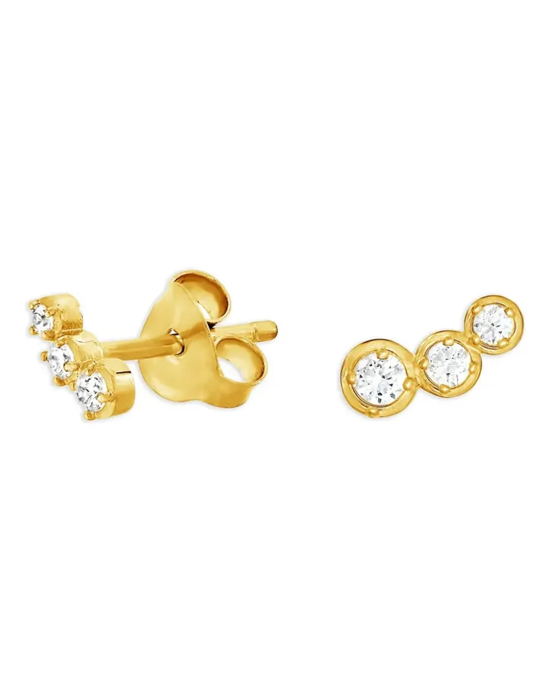 Dower & Hall 14kt Stargazer Gelbgoldohrringe mit Diamanten Gold