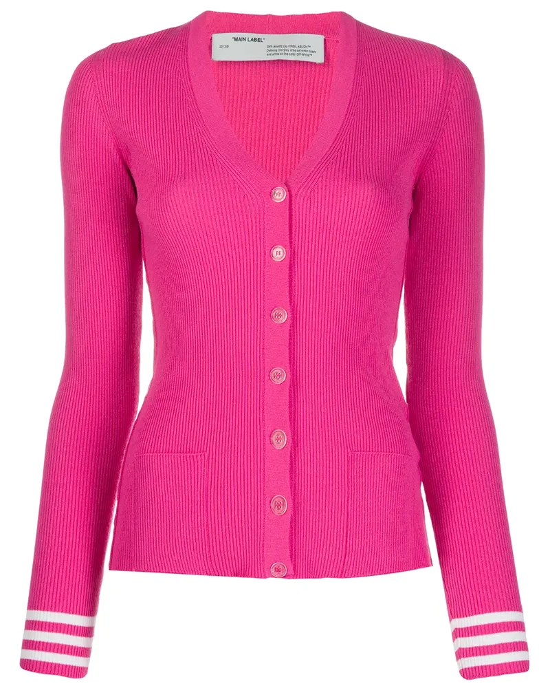 OFF-WHITE Cardigan mit Streifen - Rosa Rosa