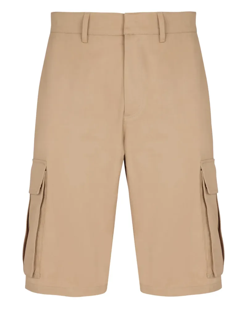 Balmain Cargo-Bermudas aus Baumwolle - Nude Nude