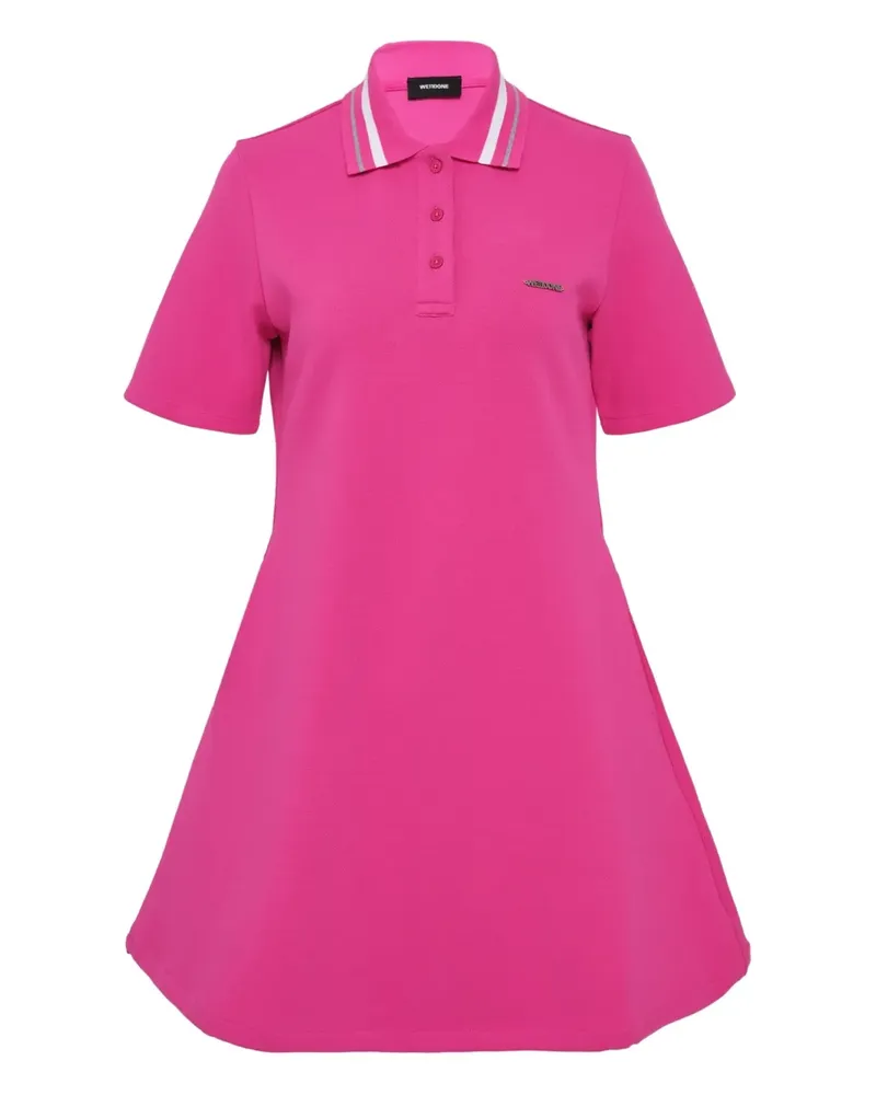 WE 11 DONE polo-collar mini dress - Rosa Rosa