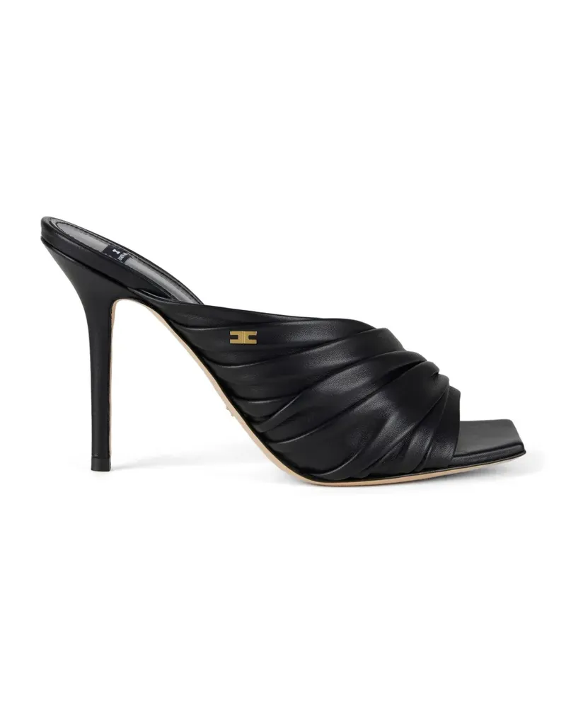 Elisabetta Franchi square-toe heeled sandals - Schwarz Schwarz