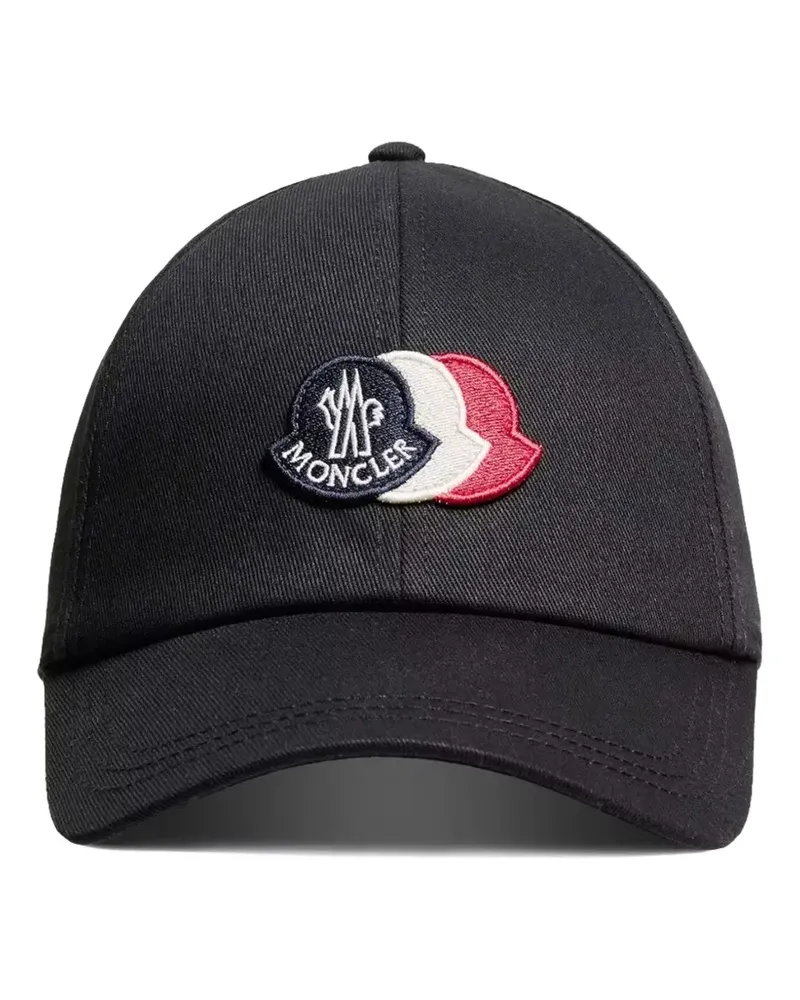 Moncler Baseballkappe mit Logo-Patch - Schwarz Schwarz