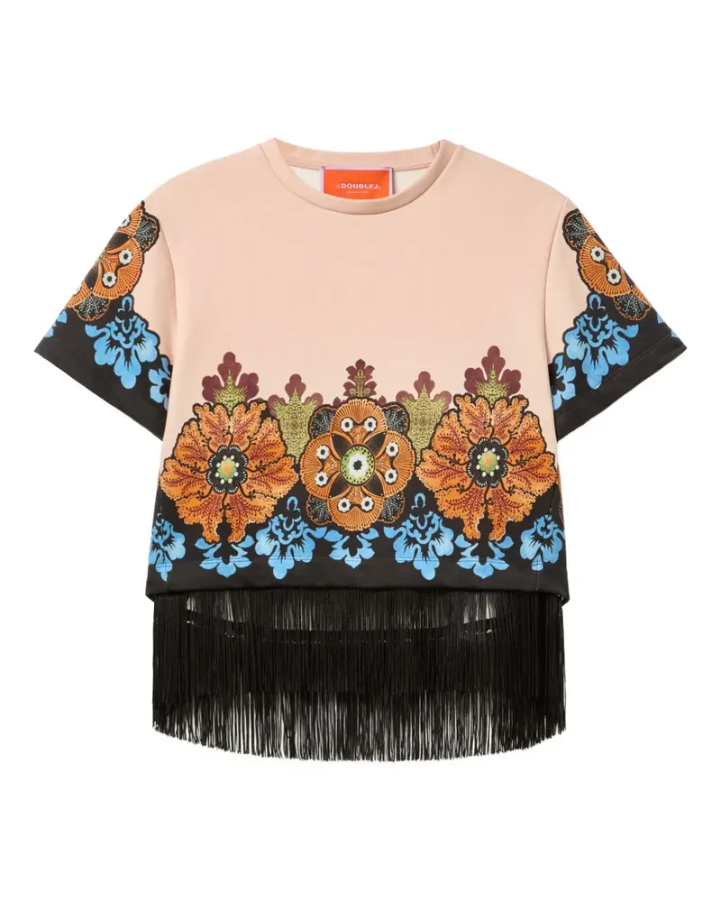 La DoubleJ T-Shirt mit Blumen-Print - Rosa Rosa