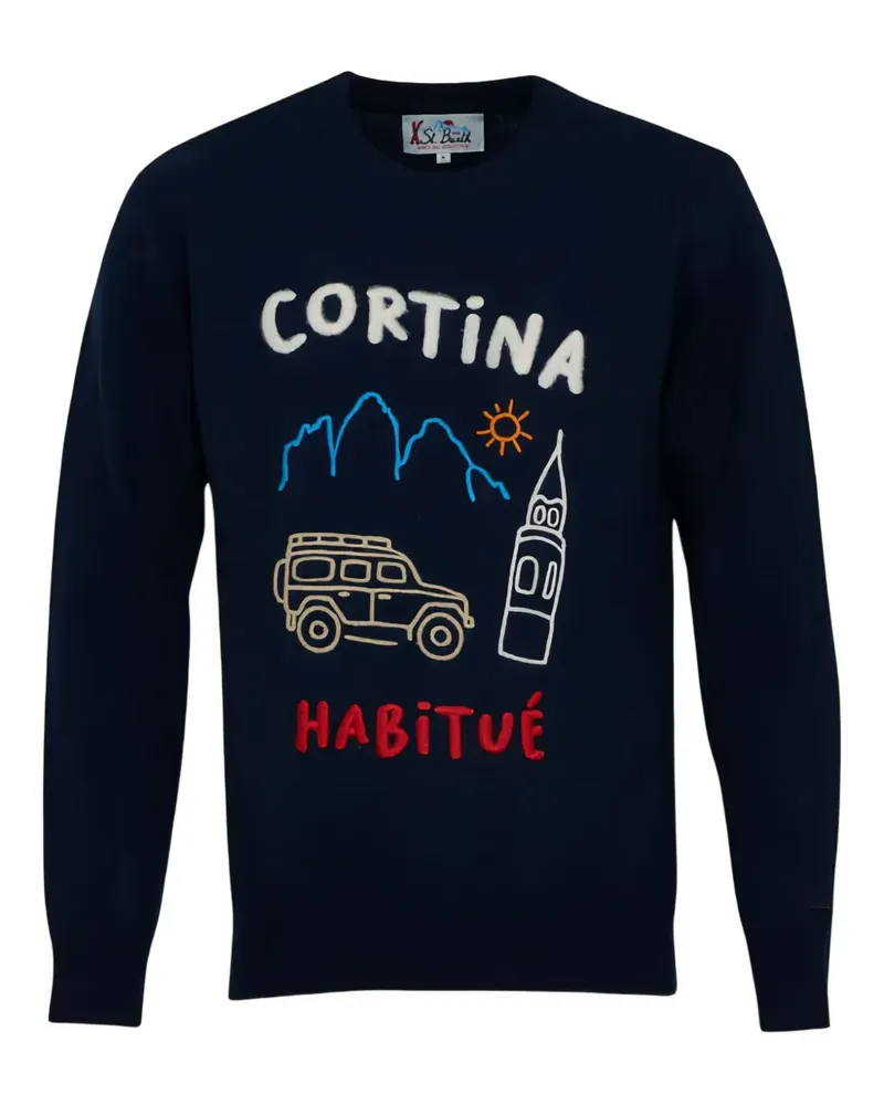 MC2 Saint Barth Pullover mit Print - Blau Blau