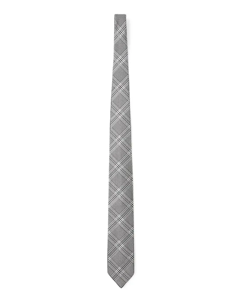 LARDINI Krawatte mit Karomuster - Schwarz Schwarz