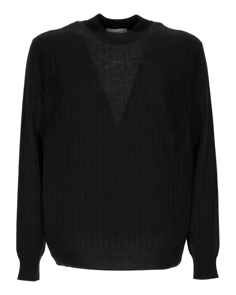 LARDINI ribbed-knit sweater - Schwarz Schwarz