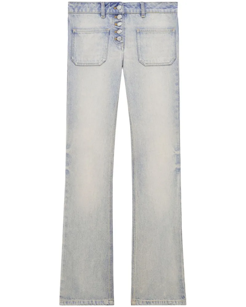 Courrèges Tief sitzende Bootcut-Jeans - Blau Blau