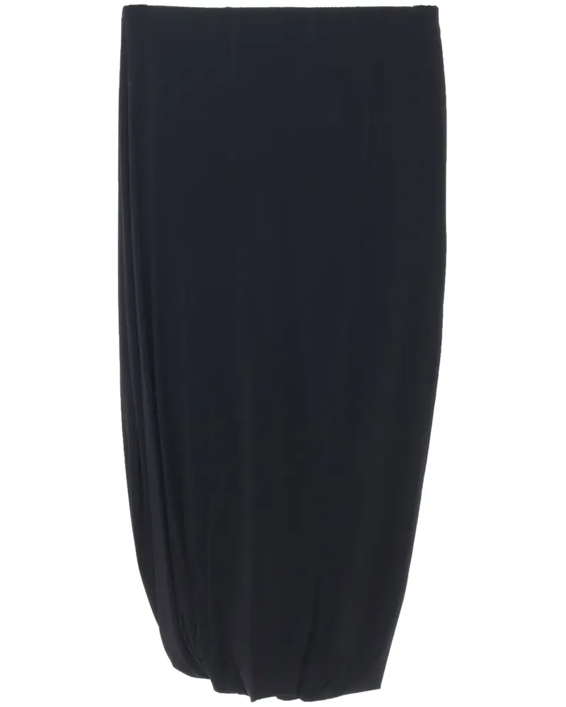 Jil Sander Midirock mit drapiertem Detail - Schwarz Schwarz