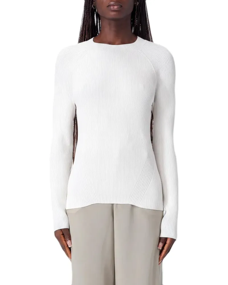 Emporio Armani Gerippter Pullover - Weiß Weiß