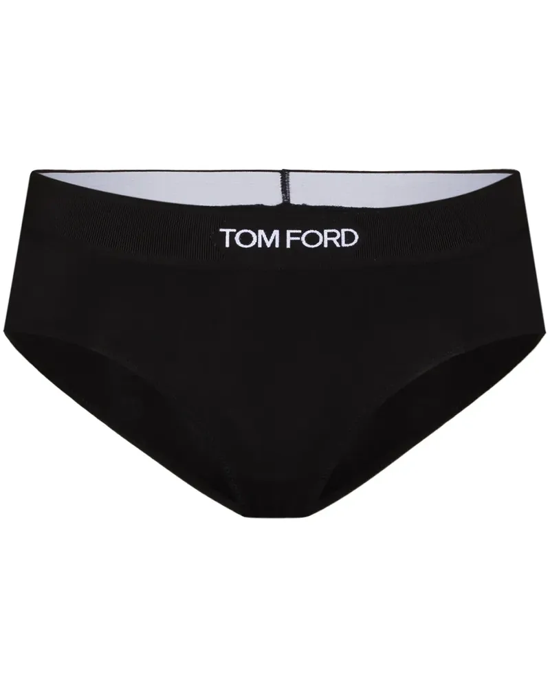 Tom Ford Slip mit Logo-Bund - Schwarz Schwarz