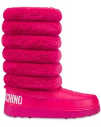 Moschino Stiefel mit Logo-Patch Rosa