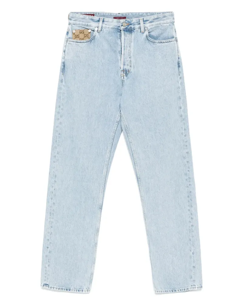 Gucci Jeans mit GG-Canvas-Einsatz - Blau Blau