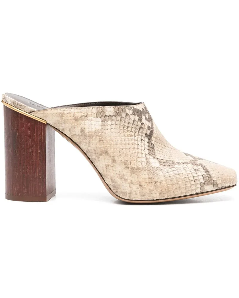 Chloé Ambre Mules 95mm - Nude Nude