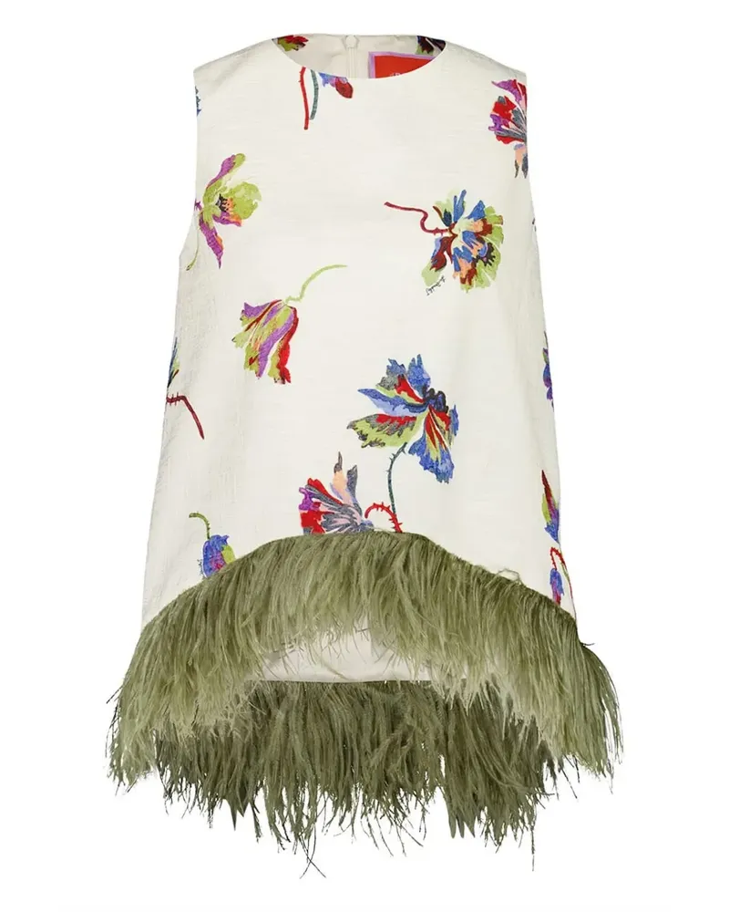 La DoubleJ Top mit Print - Weiß Weiß
